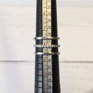 Sterling Silver 3 row ring